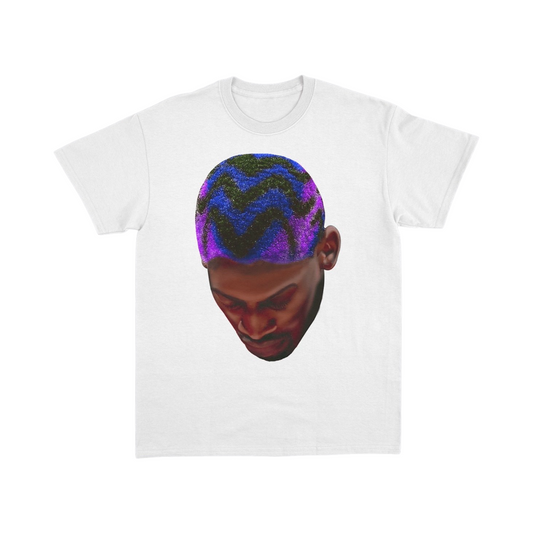 Dennis Rodman Blue Hair White Oversized T-shirt
