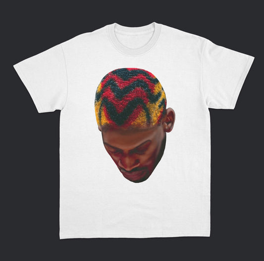 Dennis Rodman Red Hair White Oversized T-shirt