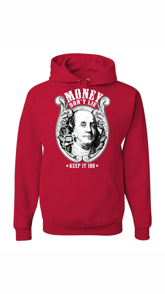 KEEP IT 100 MONEY RED HOODY
