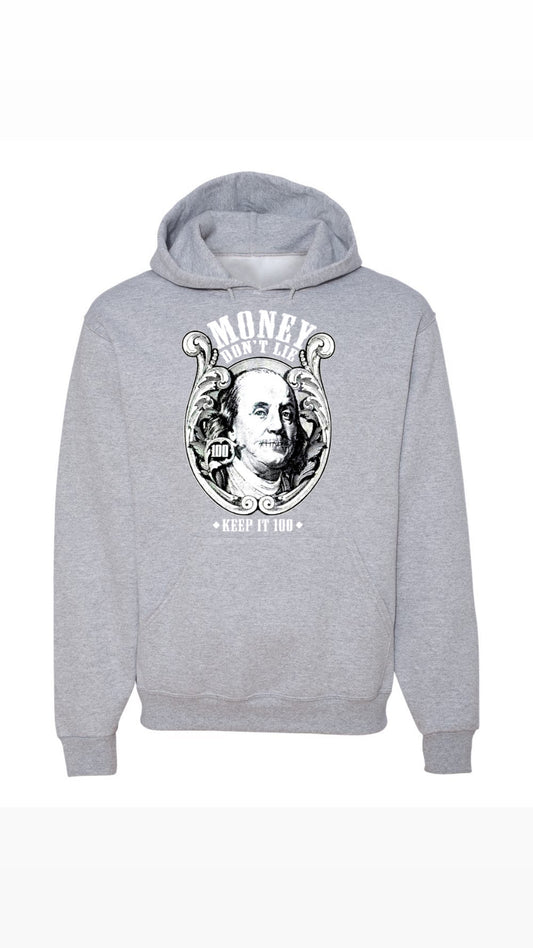 KEEP IT 100 MONEY GREY HOODY