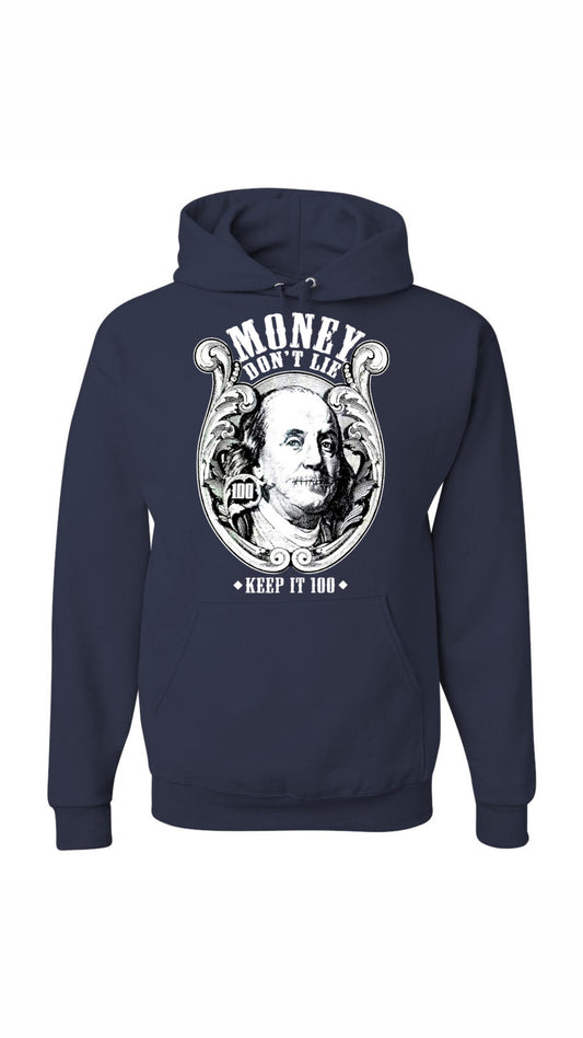 KEEP IT 100 MONEY NAVY BLUE HOODY
