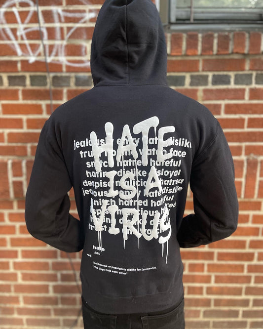 HATE IS A VIRUS Black Hoody