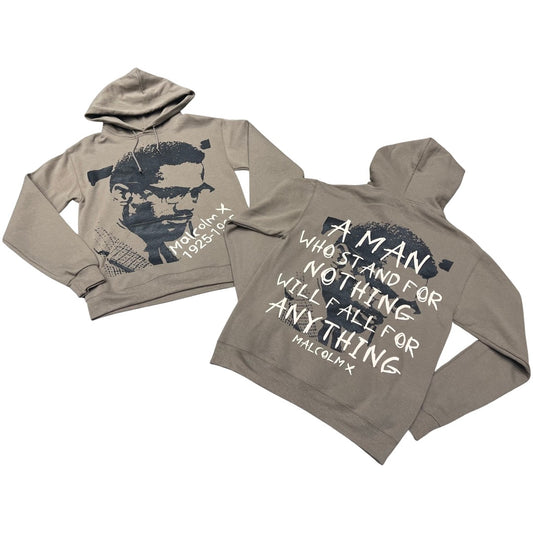 MALCOLM X HOODIE - BROWN
