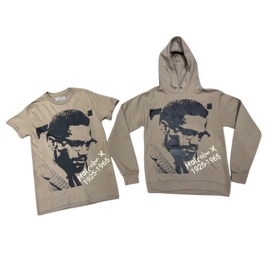 MALCOLM X T-SHIRT - BROWN