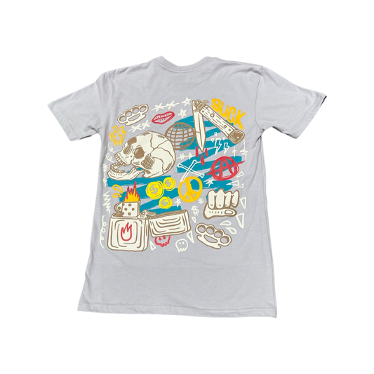 MPR CLOTHING MONEY POWER RESPECT GREY T-SHIRT