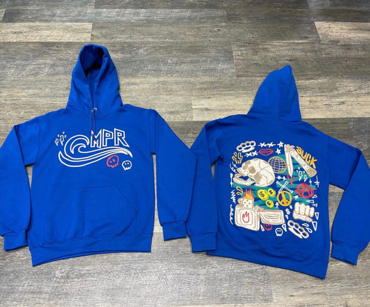MPR CLOTHING MONEY POWER RESPECT ROYAL BLUE HOODIE