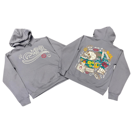 MPR CLOTHING MONEY POWER RESPECT GREY HOODIE