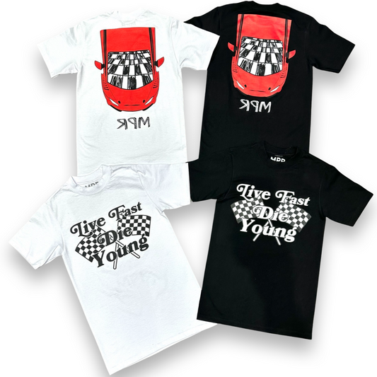 MPR “Live Fast Die Young” White Oversized T-shirt