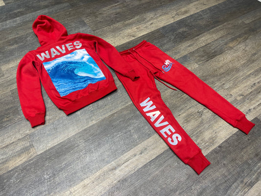 MPR CLOTHING  Red 3M Ride THE WAVE Sweatsuit
