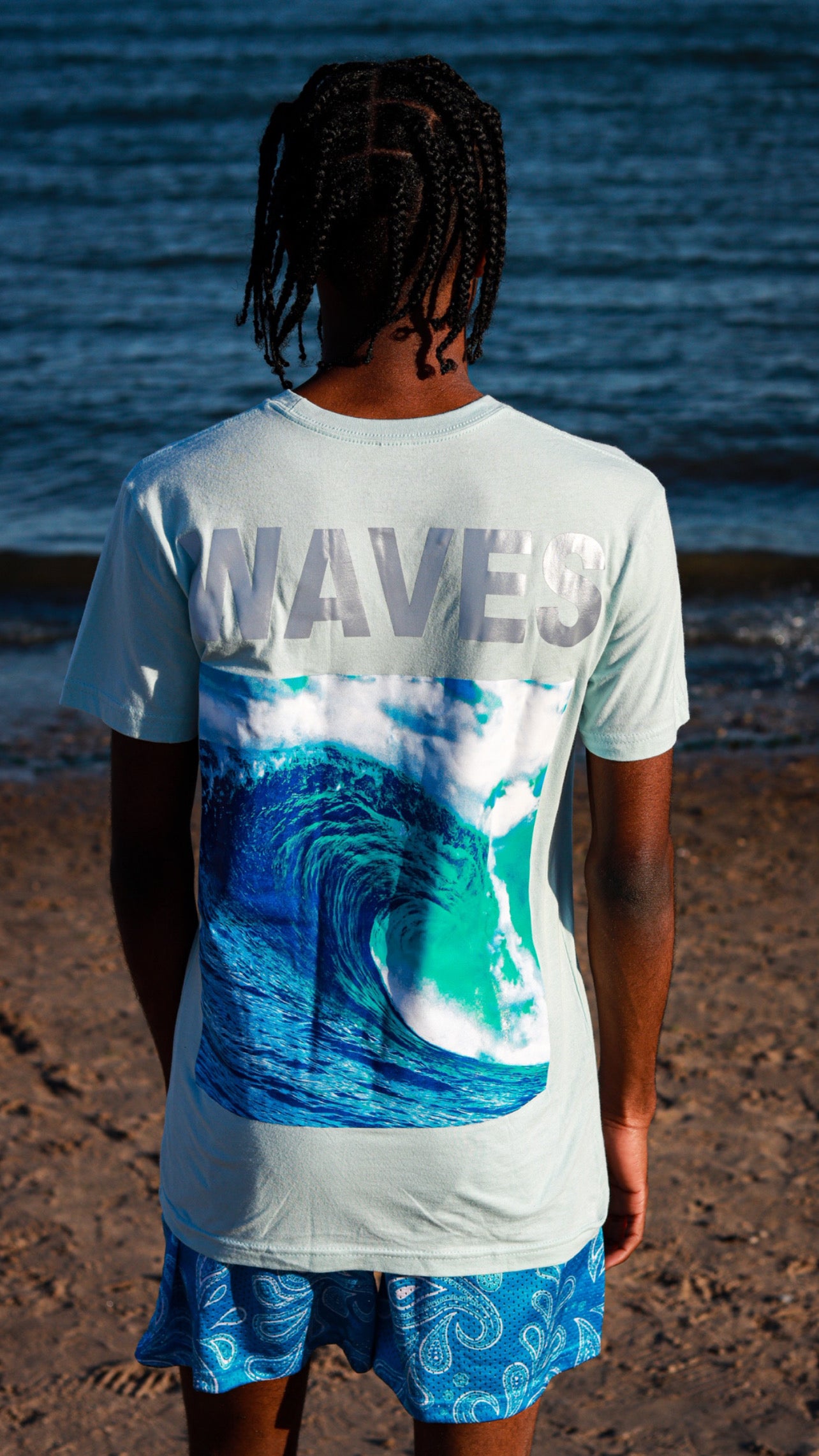 RIDE THE WAVE T-SHIRT 3M - BABY BLUE