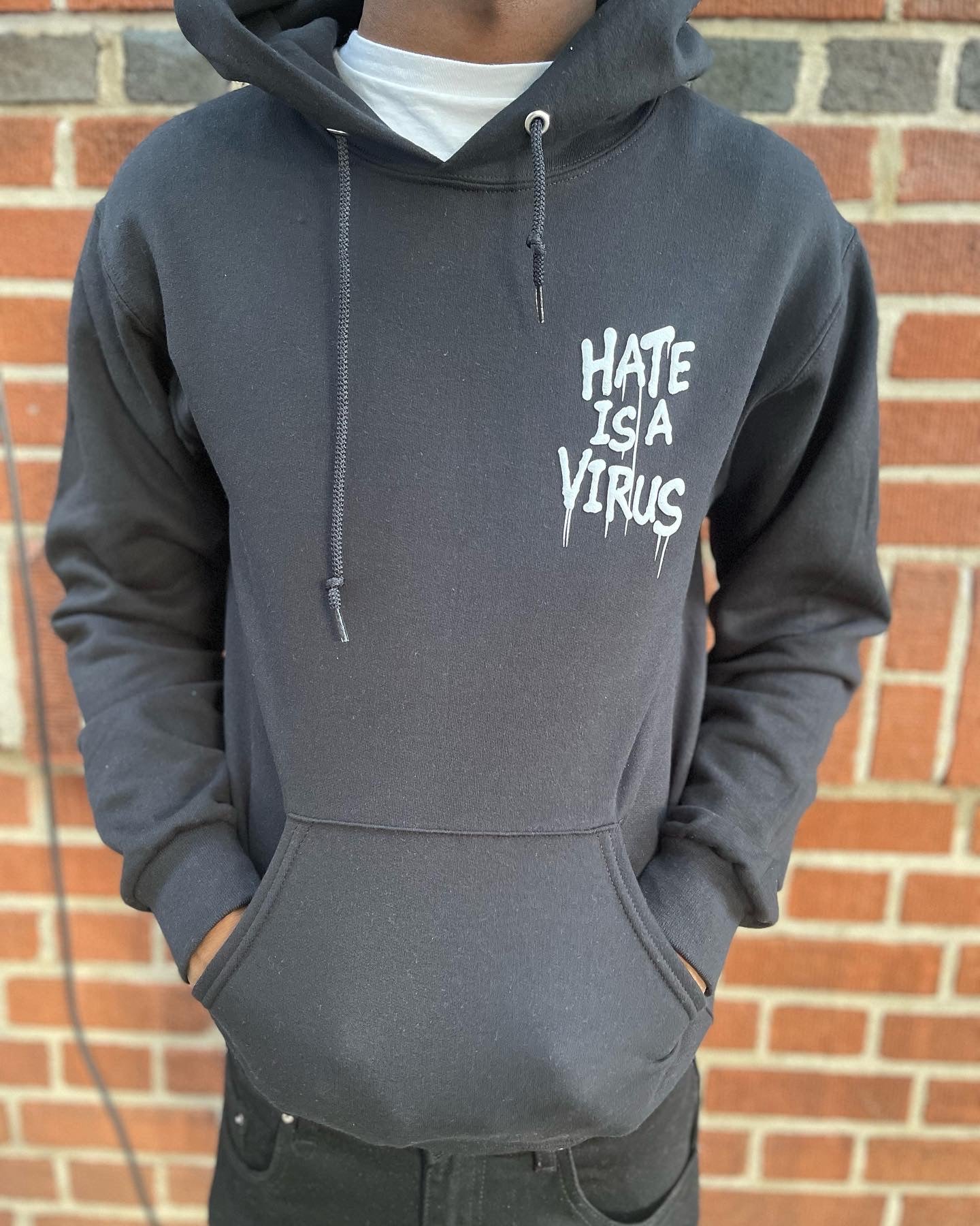 HATE IS A VIRUS Black Hoody