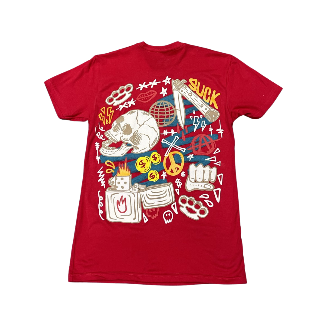 MPR CLOTHING MONEY POWER RESPECT RED T-SHIRT