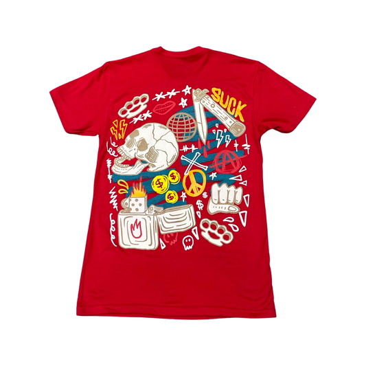 MPR CLOTHING MONEY POWER RESPECT RED T-SHIRT