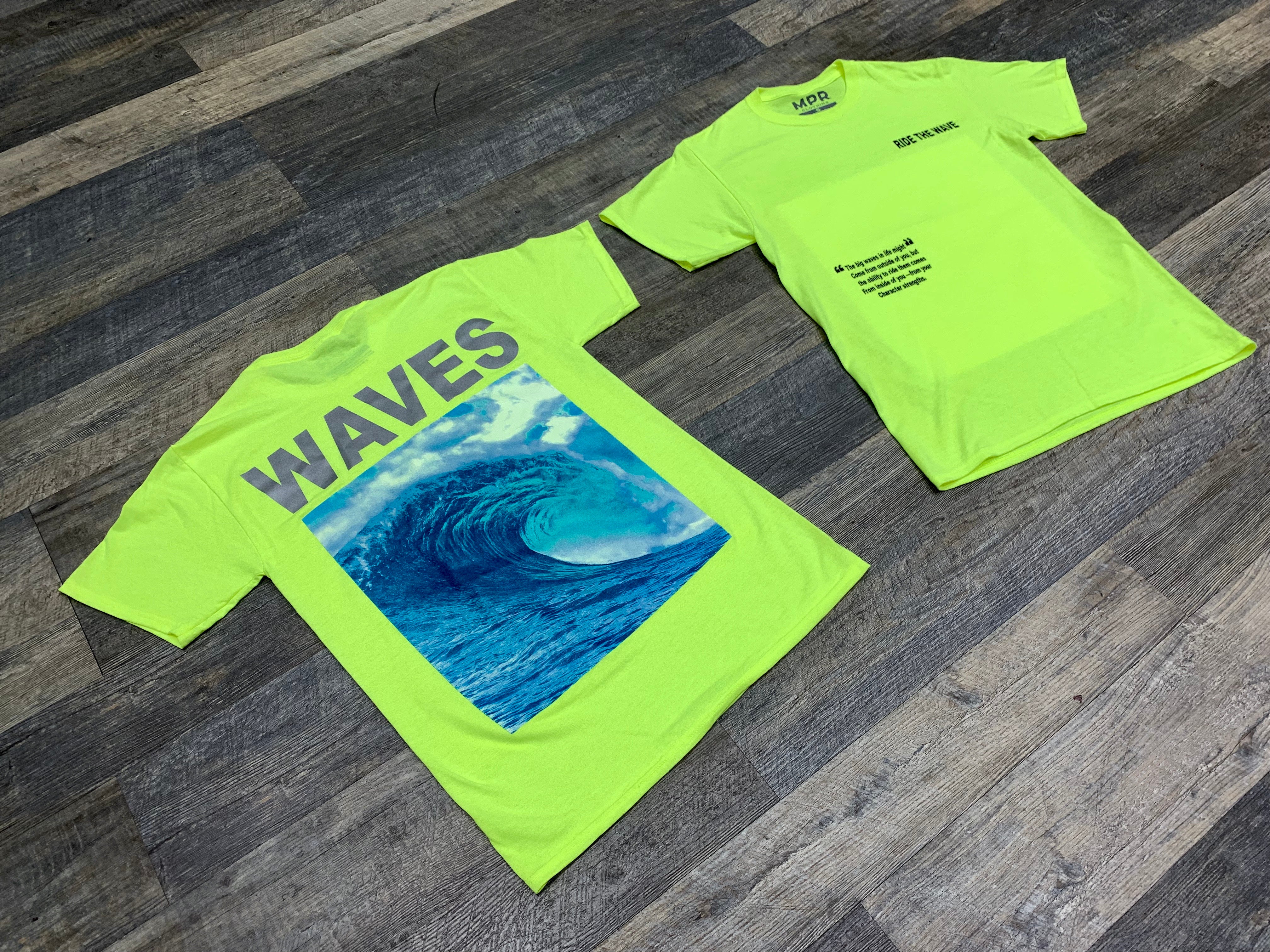 RIDE THE WAVE T-SHIRT 3M - SAFETY GREEN